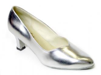 dansschoenen zilver leder  